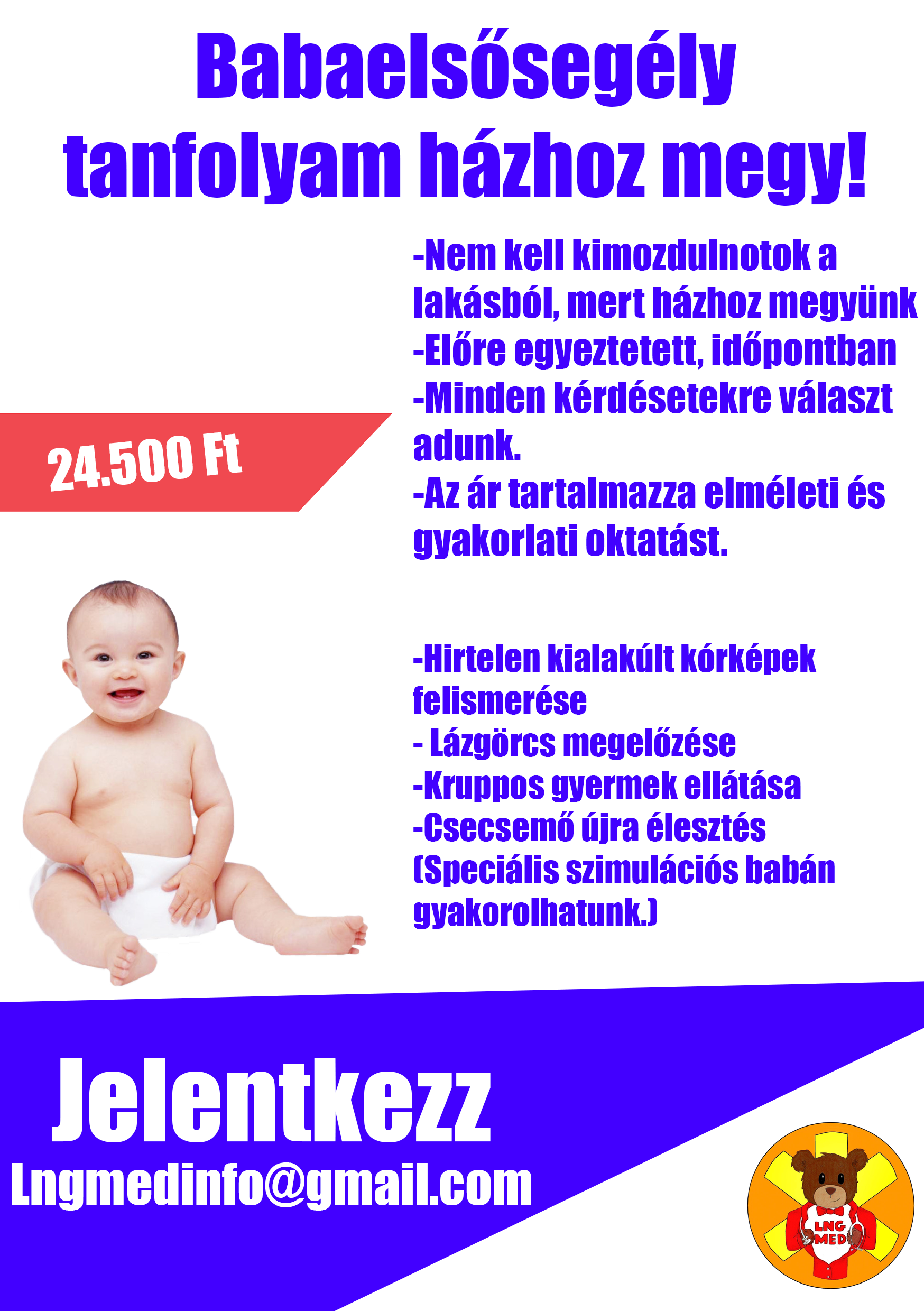 Elsõsegély oktatás szimulációs babával